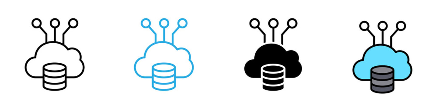 Big data multi - style icon design concept