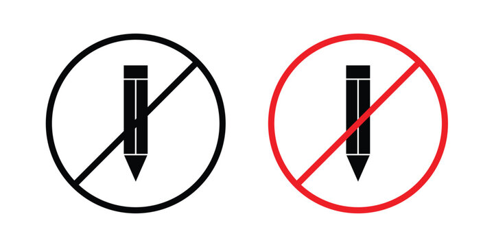 No writing sign