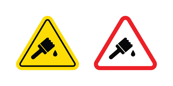 Wet paint sign