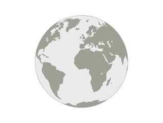 Fototapeta premium 3D Globe Earth World Map Sphere Transparent Background PNG