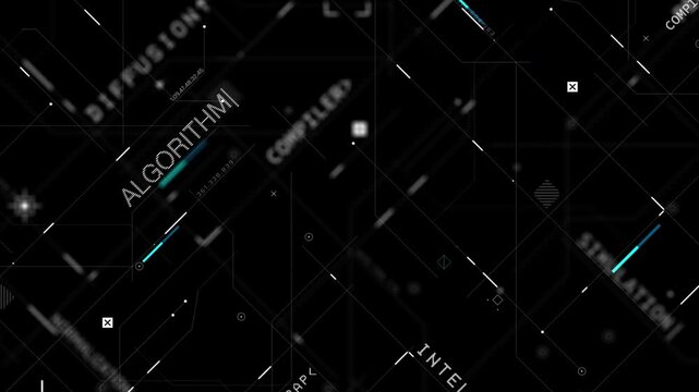 Abstract cyber futuristic background for cyber and technology concept line and node with Ai words