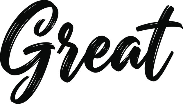 Great elegant script typography positive word flat vector illustration