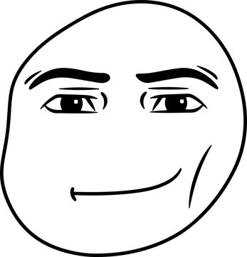 Outline illustration of a potato character
