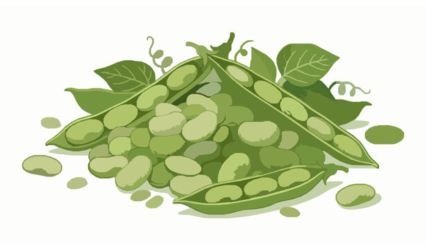 Pile of fresh lima beans vector design isolated