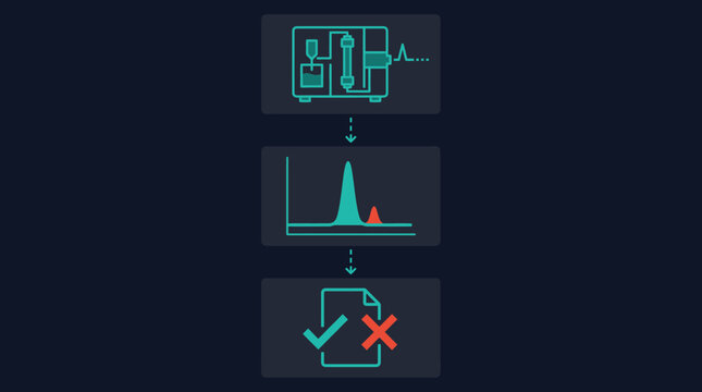 HPLC Pharmaceutical Analytical Testing Workflow Medical Vector Infographic