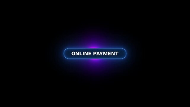 Online Payment Animation with Futuristic Digital Transaction Interface and Secure Fintech Technology Design