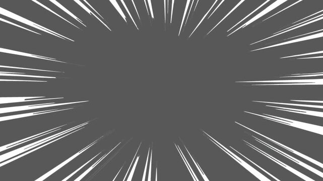 The animated image features a classic manga or anime-style speed line effect