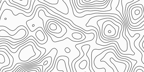 Creative earth relief graphic pattern. Abstract seamless wavy lines and geometric trail drawing for modern background art. © Bardi Stock
