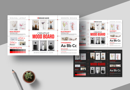 Creative Mood Board Template Layout