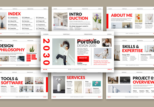 Minimal Portfolio Presentation Template Layout