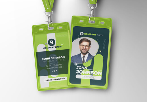 Modern Professional Employee ID Card Design