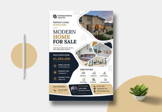 Real Estate Flyer Template Layout