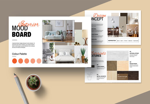 Mood Board Presentation Template Layout