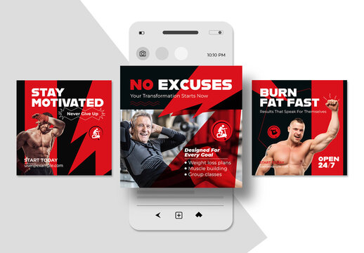 Ultimate Fitness Marketing Post Set