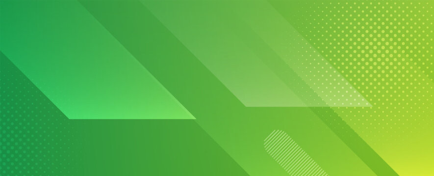 Trendy eco green layout with dynamic halftone dot element. Artistic geometric pattern background for special spring sale promotion.