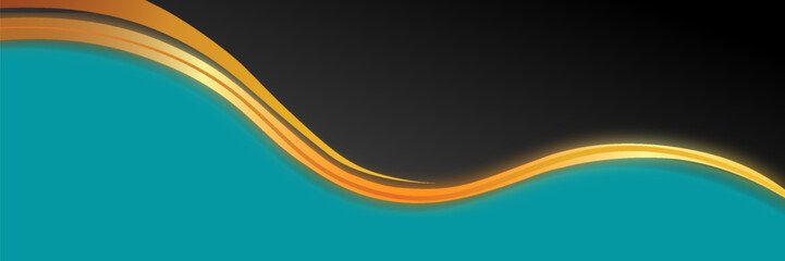 Obraz premium elegant background curved gold lines
