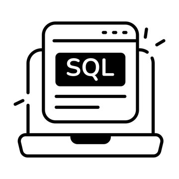 Modern design icon of sql website 
