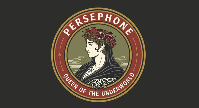Persephone Queen of the Underworld Logo.