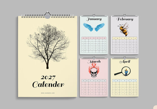 2027 New Year Calendar Template