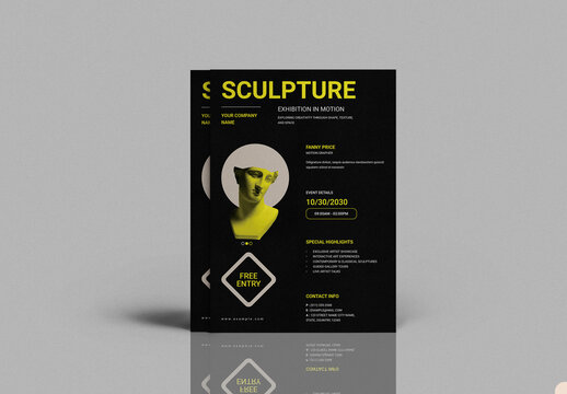 Sculpture Exhibition Flyer Layout