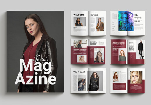 Brightand Bold Print Magazine Layout