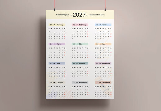 Calendar 2027 Template