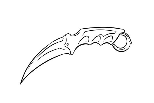 karambit digital drawing illustration isolated