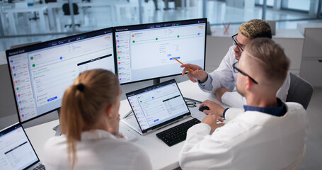 Healthcare Team Discusses Medical Billing Data