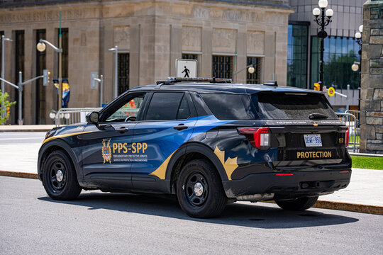 View of a Parliamentary Protective Service vehicle in Ottawa. Ottawa, Canada - June 24, 2026.