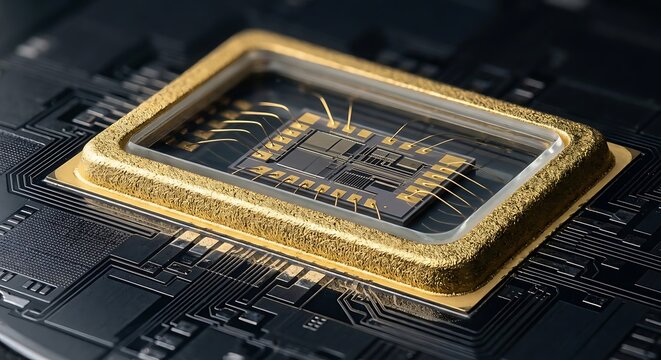 Advanced wafer-level hermetic packaging seal with gold-tin eutectic brazed perimeter ring for semiconductor device protection &ndash; PDU, CDU, microelectronics packaging, high-reliability electronics