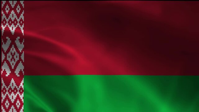 Motion Banner National Belarus Fluttering Loop Rendering Symbol Pennant Patriotism Republic Breeze Textile Texture Movement Flag