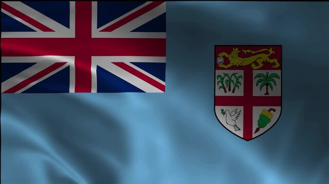 Motion Banner National Fiji Fluttering Loop Rendering Symbol Pennant Patriotism Republic Breeze Textile Texture Movement Flag