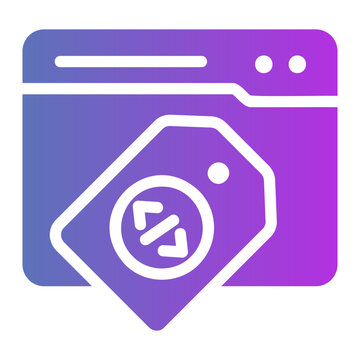 Meta tags Line Gradient Icon
