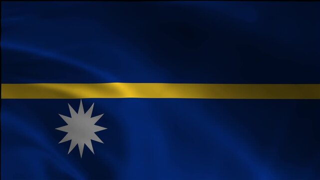 Motion Banner National Nauru Fluttering Loop Rendering Symbol Pennant Patriotism Republic Breeze Textile Texture Movement Flag