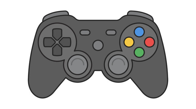 Game controller illustration flat vector graphic on a white background