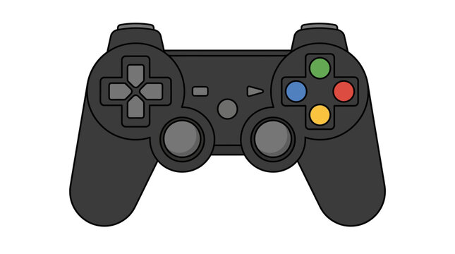 Game controller illustration flat vector graphic with a white background
