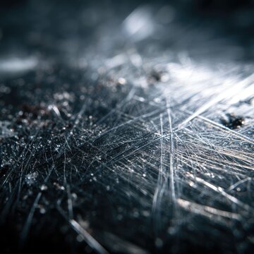 Close-up of Glimmering Ice Crystals and Fine Surface Details in Cold Environment
