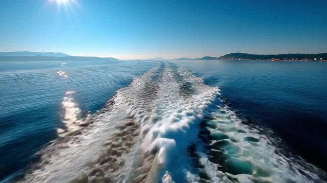 Wake of a Ship at Sea