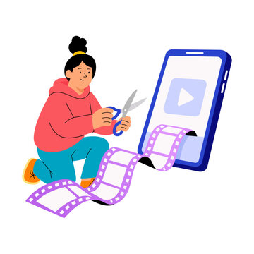 Creator editing a phone video reel.