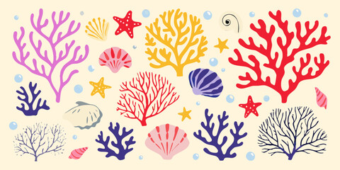 Coral Reef Illustration A Colorful Arrangement Of Marine Life © Poly