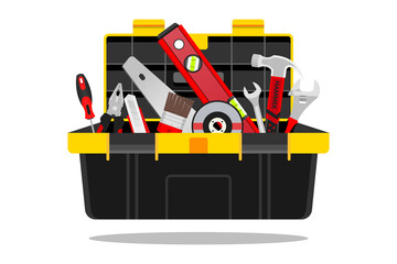 Fototapeta na wymiar Toolbox icon for handyman repairs isolated vector illustration on white background