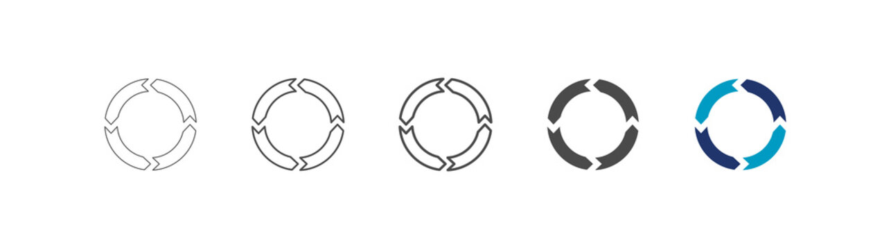 lifecycle icon set consisting of multiple styles vector illustration. editable stroke