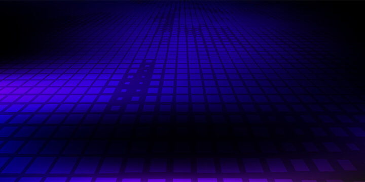 Purple abstract pixel texture bg video screen. Tv pattern background with square noise effect. Futuristic broadcast neon gradient banner for television. Modern vhs led static display element