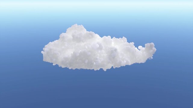VFX Volume Cloud Natural Motion | Alpha Channel | High Angle 15&deg; | Variation4