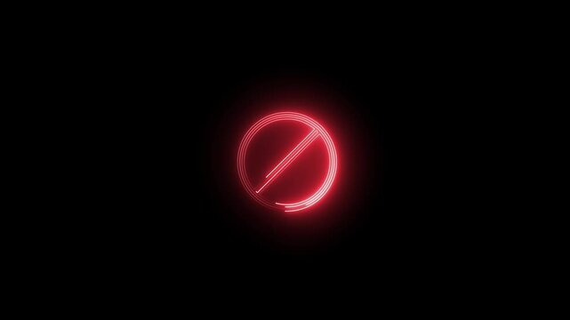 stop sign glowing