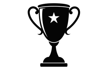 Fototapeta premium gold trophy cup vector illustration, trophy cup icon vector