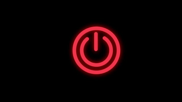 power button on black background