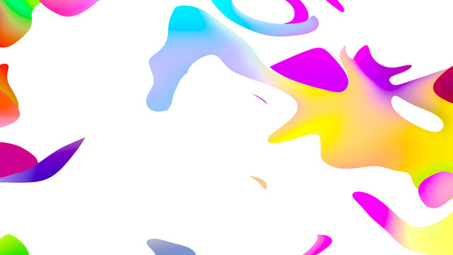 Vibrant Liquid Gradient Blobs and Fluid Abstract Shapes