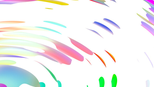 Sweeping Fluid Gradient Curves and Colorful Abstract Liquid Shapes