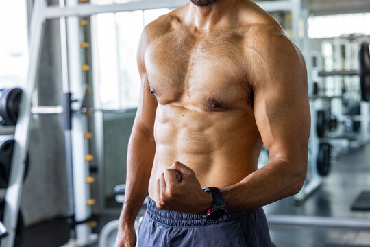 Athlete Displaying Strength and Muscular Definition